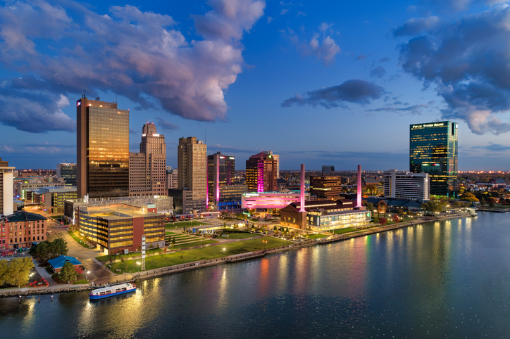 skyline of a city in Ohio